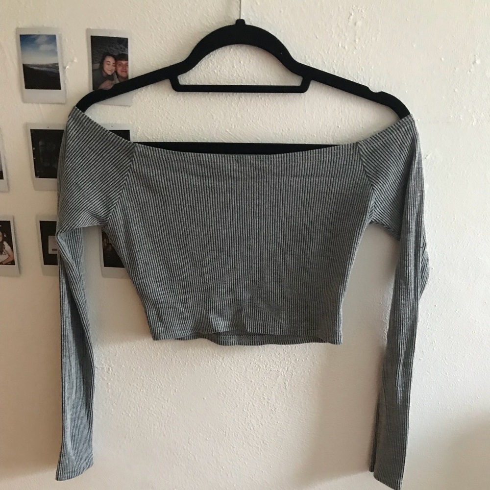 Boohoo off the shoulder top